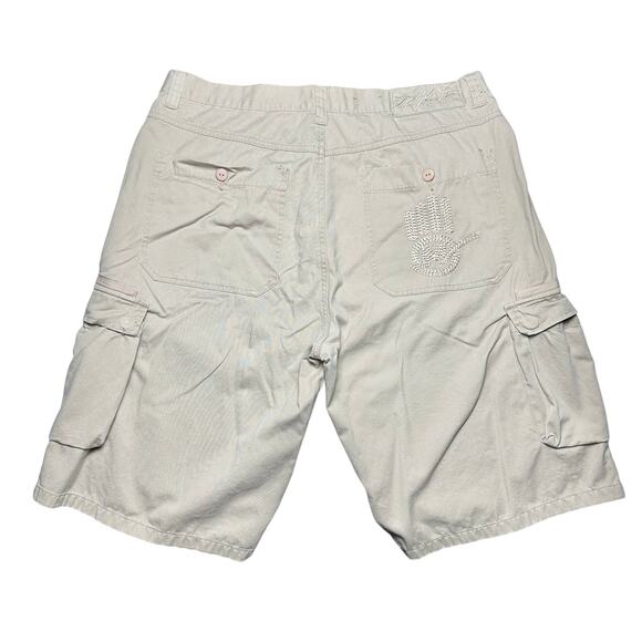 Mizkeen Originals | Men | Vintage 90s Y2K Khaki Cargo Shorts | Size 40 - Picture 3 of 11